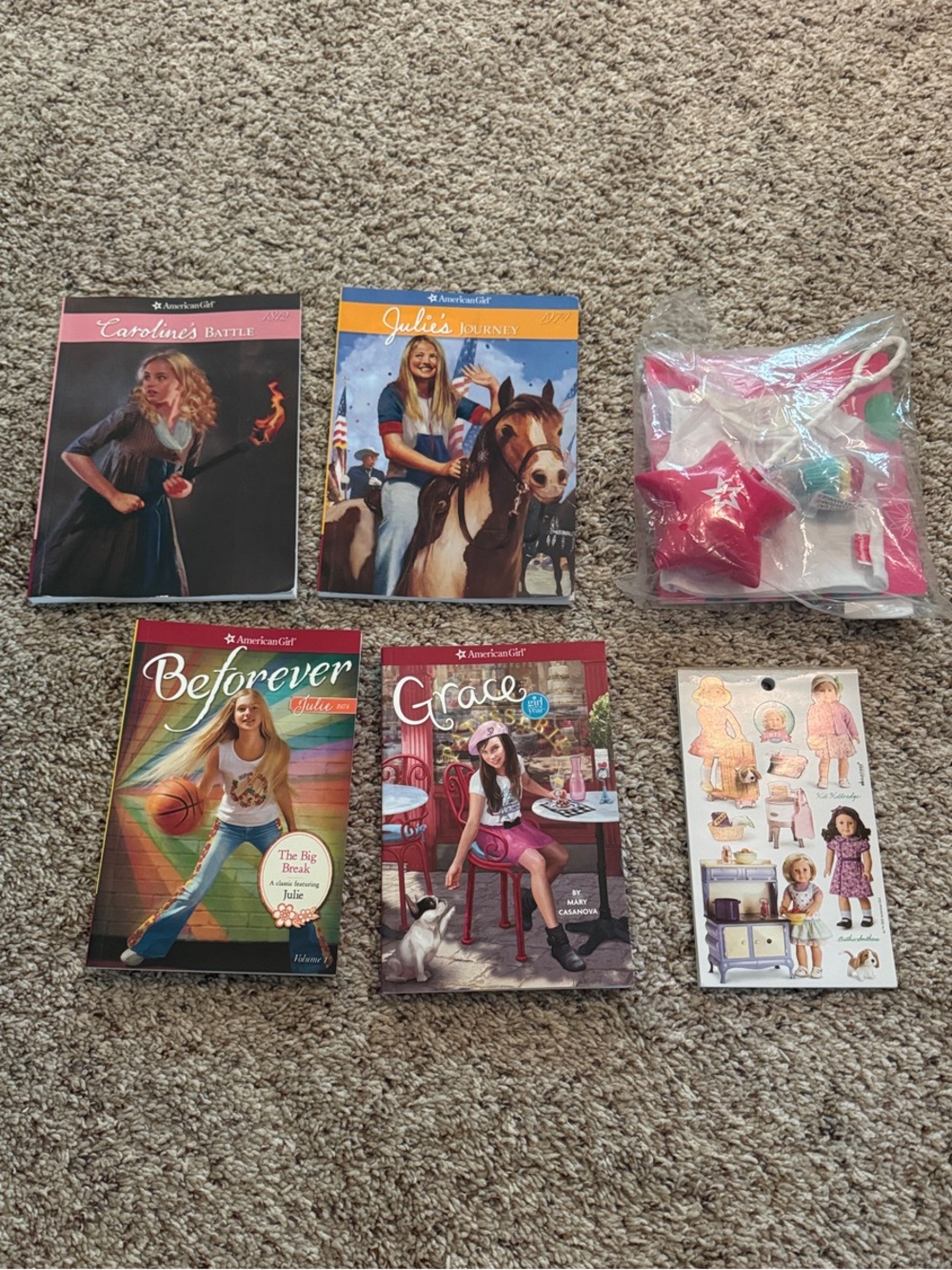 American Girl Books, Birthday Set and Stickers